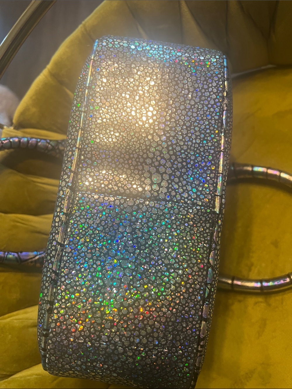 Brahmin Mara Royal Blue Ardwell Mini Bag NWT Iridescent Leather $355 - Picture 9 of 11